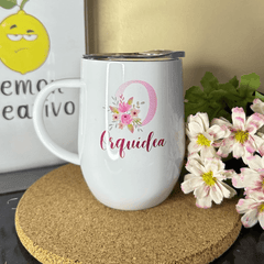 Vaso Vinero con asa - 12 oz - Lemon Creativo