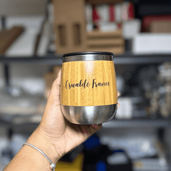 Vaso Vinero Bambú -400 ML - Lemon Creativo