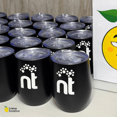 Vaso Vinero Multicolor con logo - 12 oz - Lemon Creativo