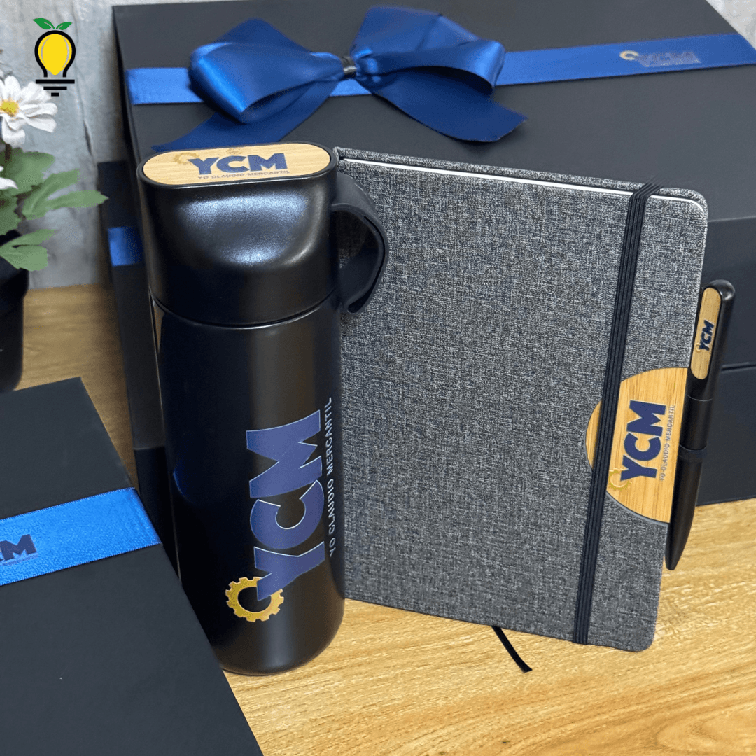 Box Gift | Libreta con holder, Lapicero y Termo - Lemon Creativo