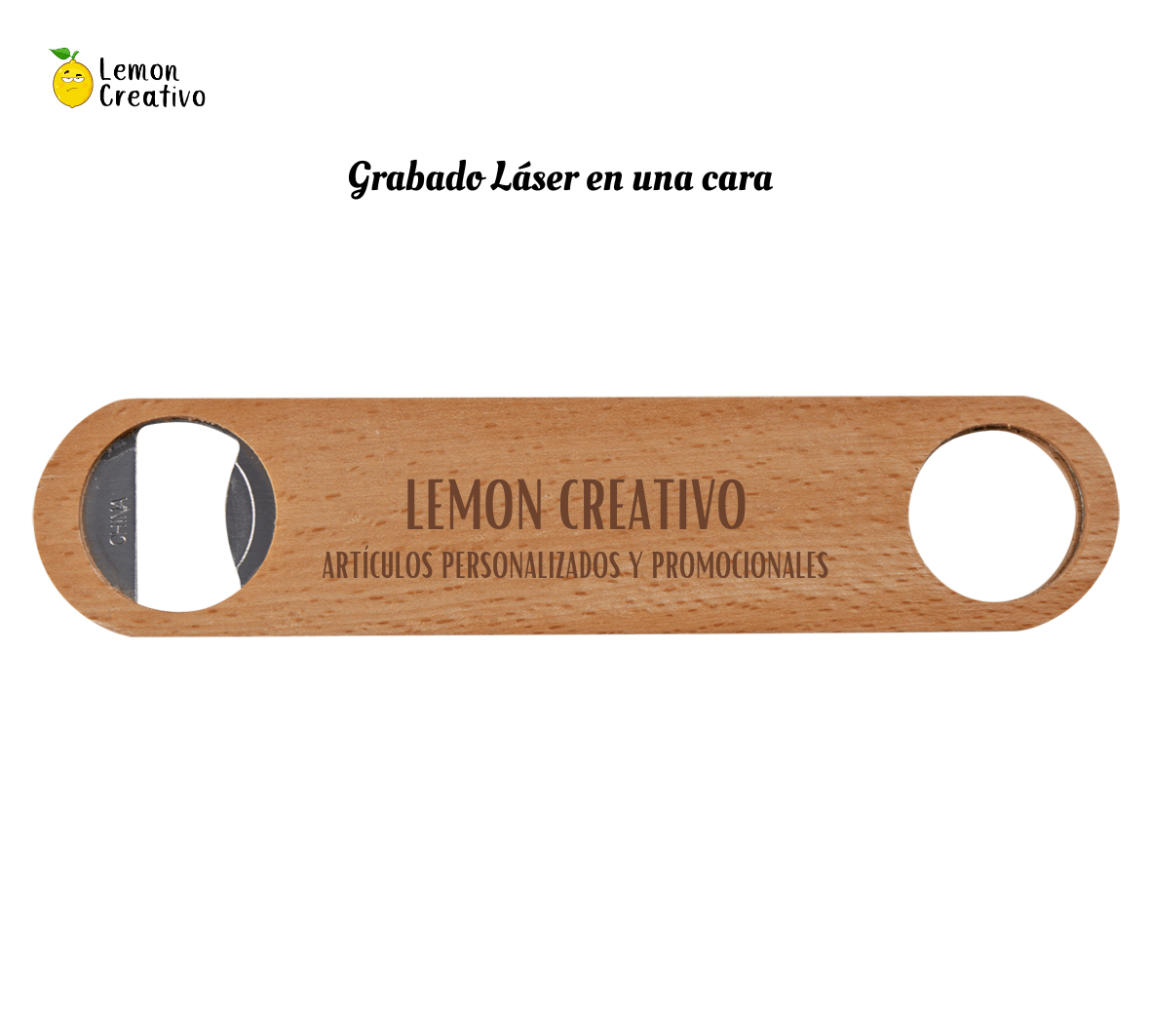Destapador de Madera Plano - Lemon Creativo