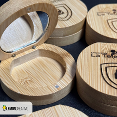 Joyero con Espejo de Bambú – Elegancia Natural con el Toque de tu Marca