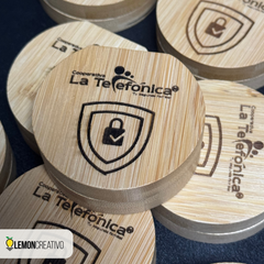 Joyero con Espejo de Bambú – Elegancia Natural con el Toque de tu Marca