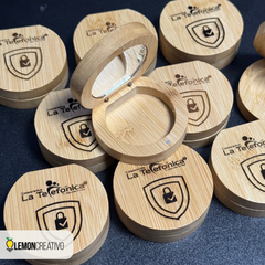 Joyero con Espejo de Bambú – Elegancia Natural con el Toque de tu Marca