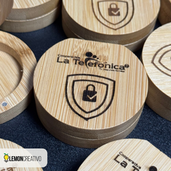 Joyero con Espejo de Bambú – Elegancia Natural con el Toque de tu Marca