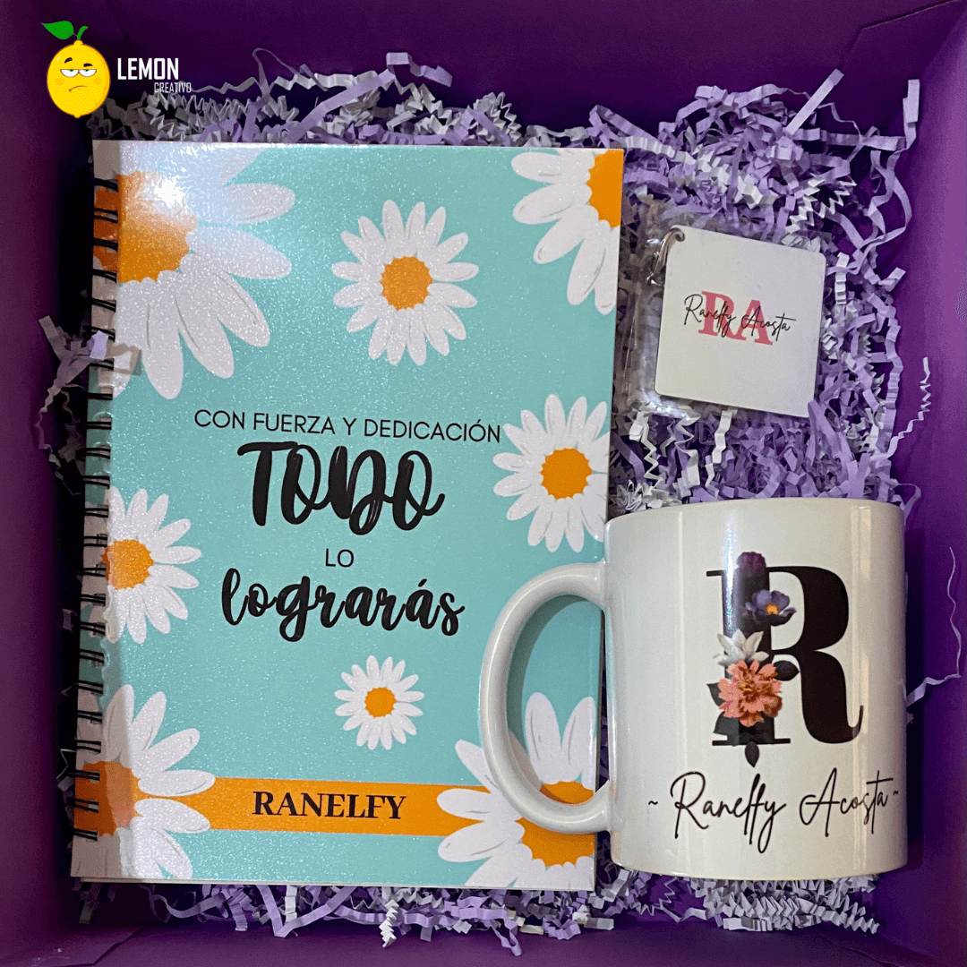 Box Gift | Libreta, Taza y Llavero - Lemon Creativo