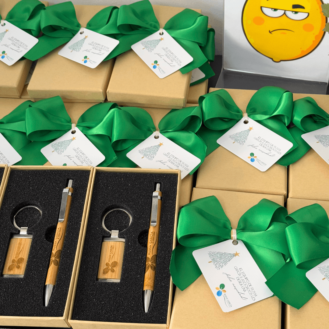 Set de Regalo Eco-Friendly: Llavero y Lapicero - Lemon Creativo