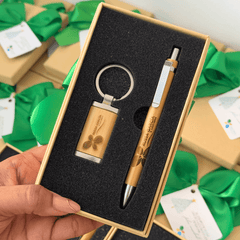 Set de Regalo Eco-Friendly: Llavero y Lapicero - Lemon Creativo