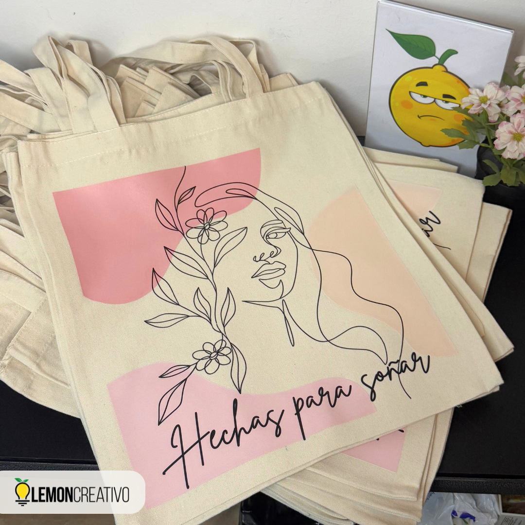 Tote Bag Canvas Personalizado 15x15" - Lemon Creativo