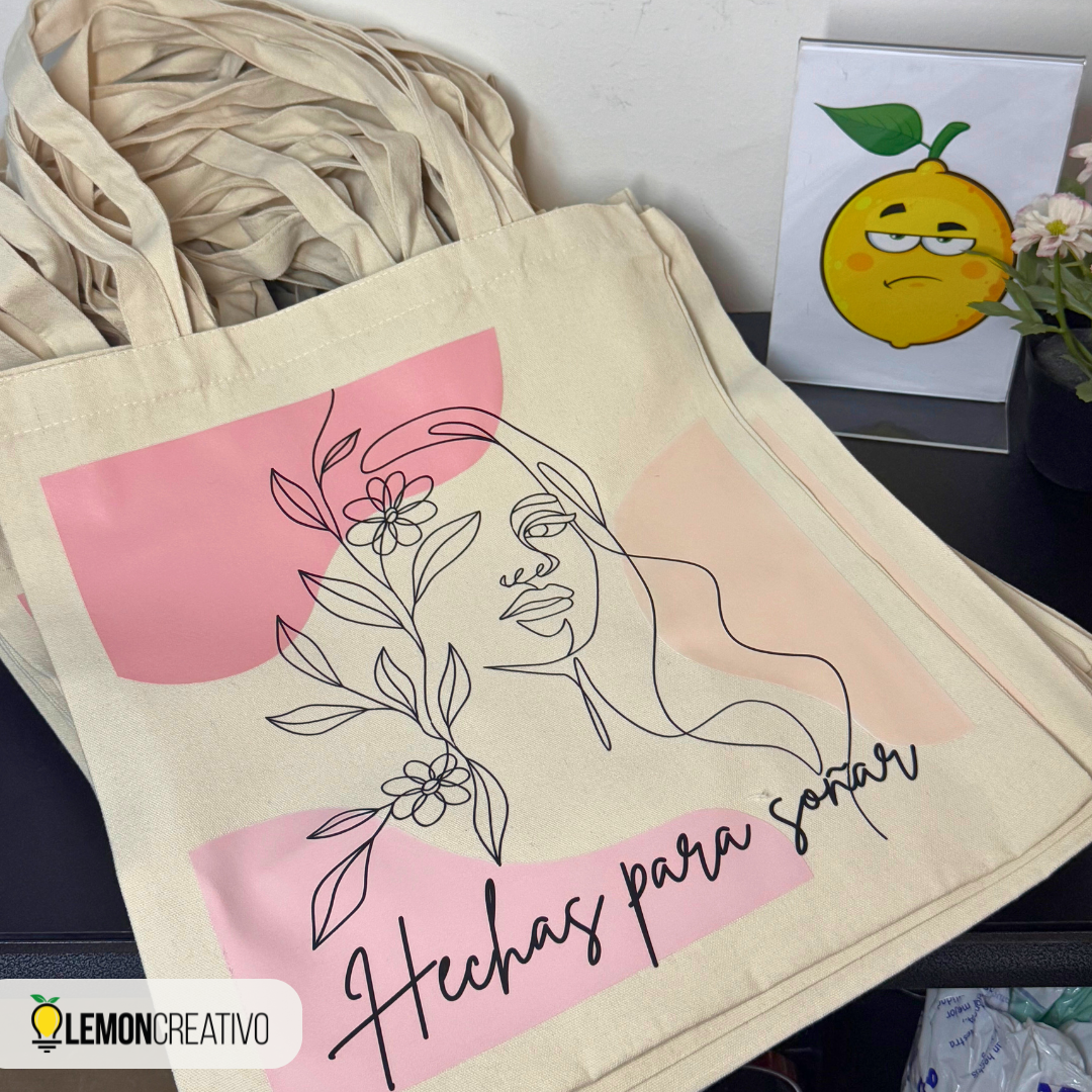 Tote Bag Canvas Personalizado 15x15" - Lemon Creativo