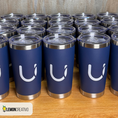 Vaso Térmico con Borde Plateado Personalizado