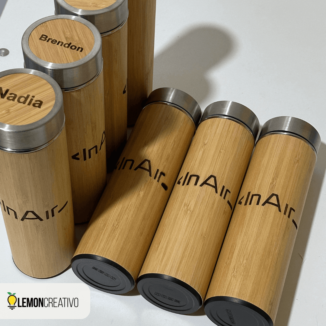 Termo de Bambú - 380 ML