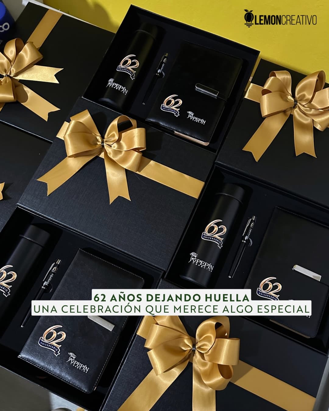 Seguros Pepín 62nd-anniversary gift box