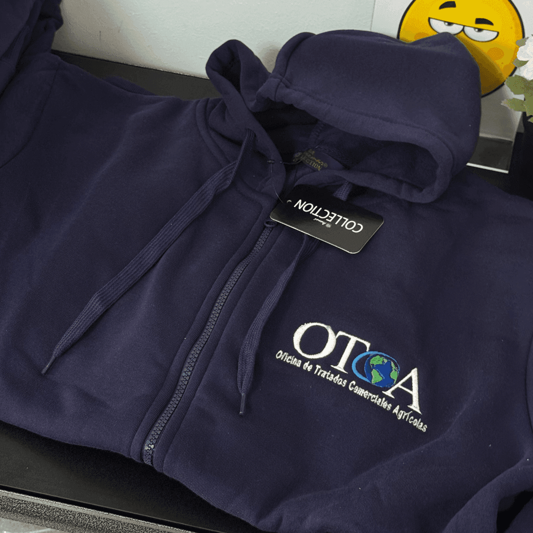 Abrigo Hoodie con Zipper Bordado - Lemon Creativo