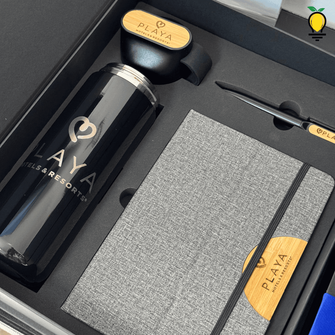 Gift Box | Libreta con holder, Lapicero y Termo - Lemon Creativo