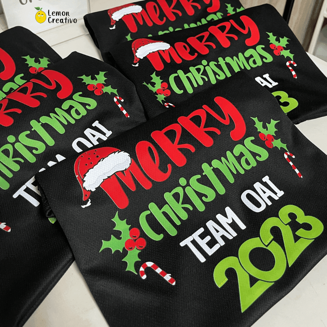 Camiseta Dry Fit en Ojo de Angel: Diseño de Navidad - Lemon Creativo