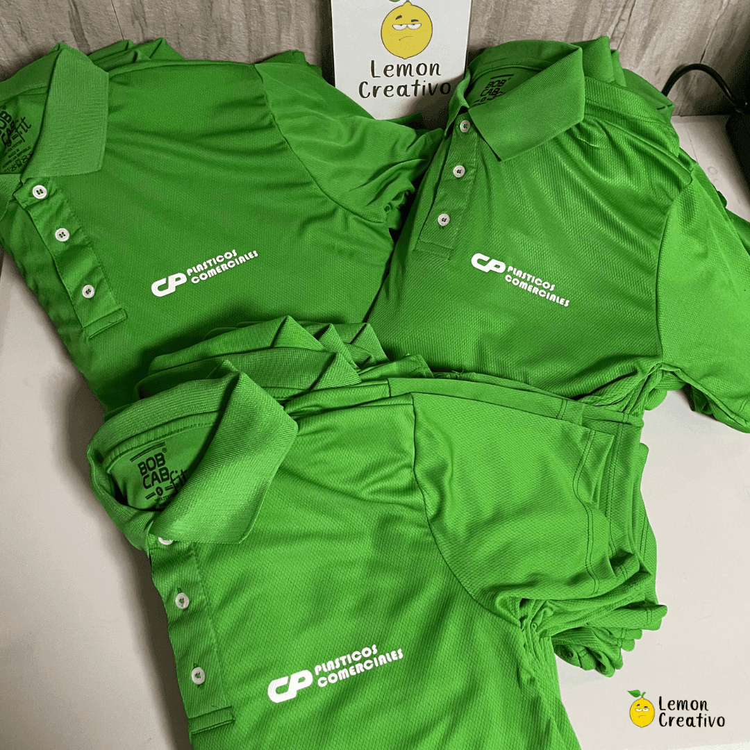 Birdseye polo shirt embroidered with a company logo