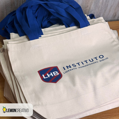 Bolsa Canvas con Asa de Color – Branding Funcional y Elegante