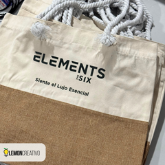 Bolsa Canvas & Yute con Asa Trenzada – Estilo Natural para Elevar tu Marca