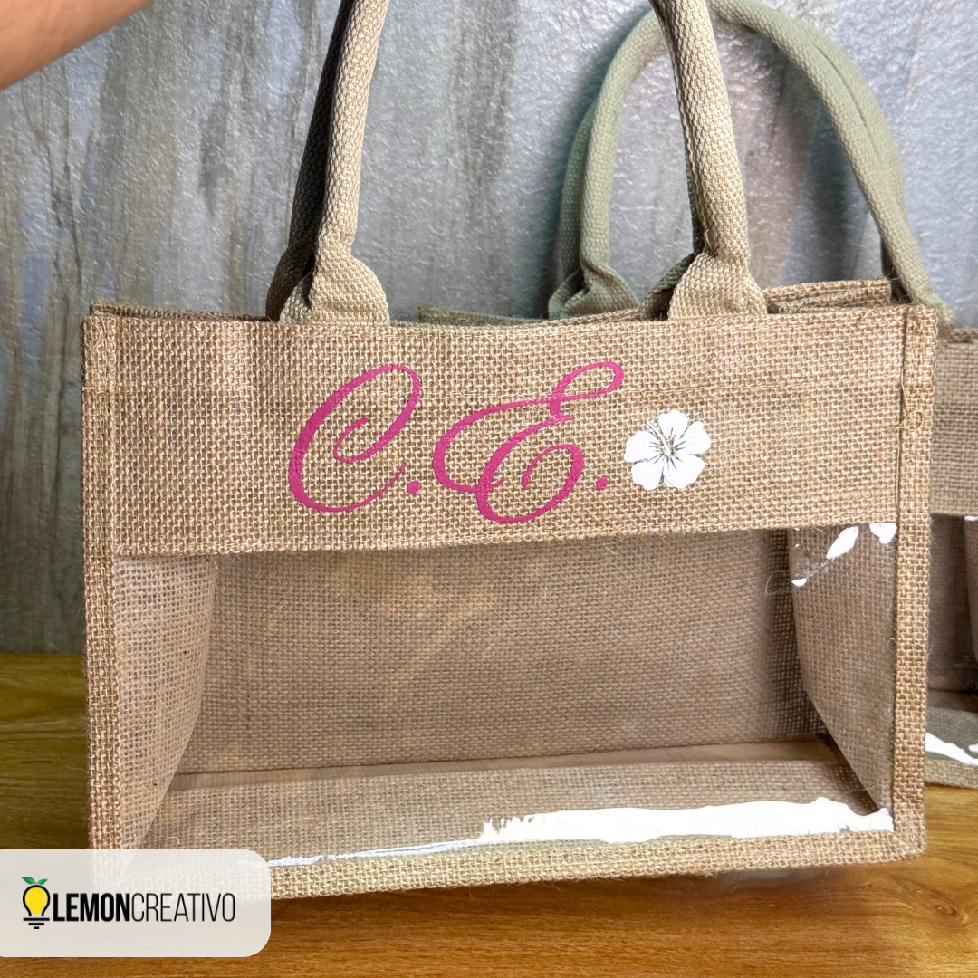 Bolsa de Yute con Ventana – Personalización Sostenible que Resalta tu Marca