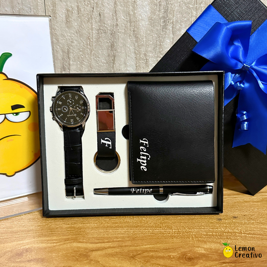 Box Gift | Billetera, Reloj, Lapicero y Llavero