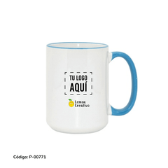 Colored Rim and Handle Mug