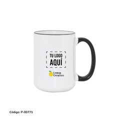 Colored Rim and Handle Mug