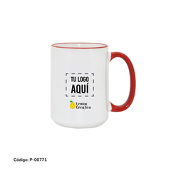 Colored Rim and Handle Mug