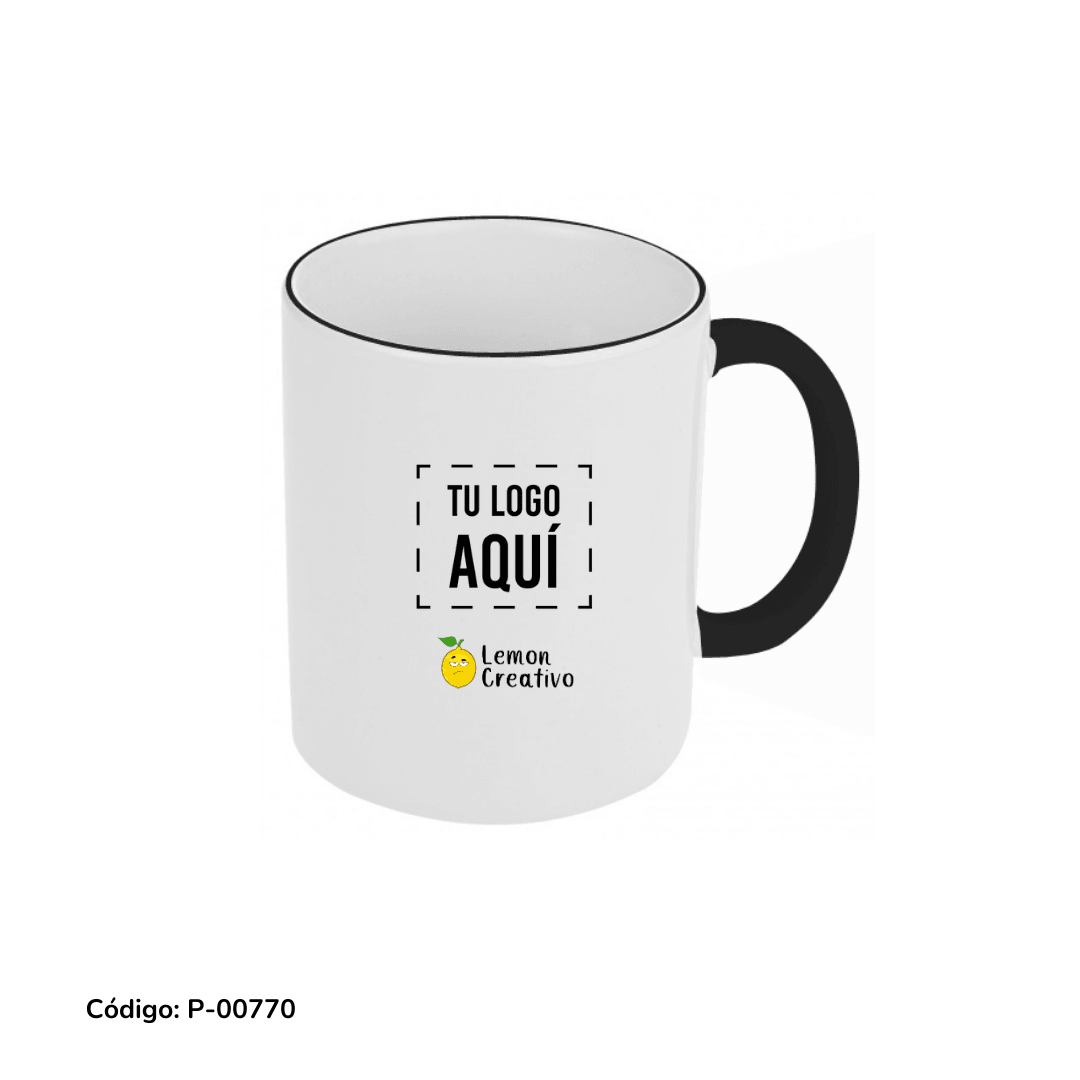 Taza Borde y Asa de Color