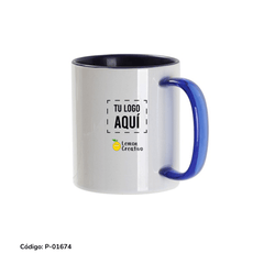 Cups with Colored Interior and Transparent Glass Handle