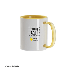 Cups with Colored Interior and Transparent Glass Handle