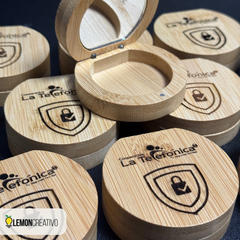 Joyero con Espejo de Bambú – Elegancia Natural con el Toque de tu Marca