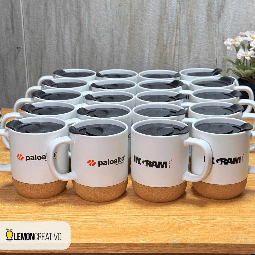 Cork Base Mugs with Lid - 13 oz 