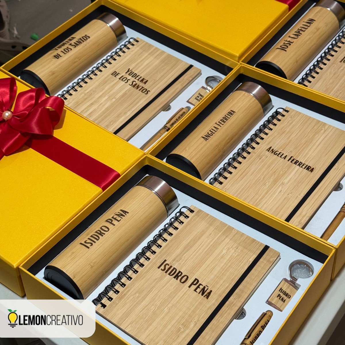 Kit ejecutivo de bambu para regalo corporativo